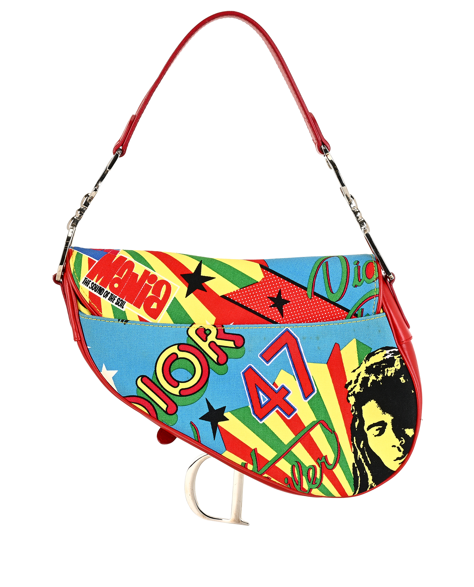 Bob Marley Saddle, &pound;2,950, Handbags, Red, Canvas/Leather, Back view